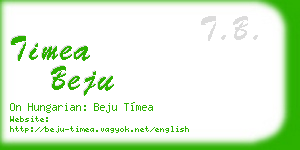 timea beju business card
